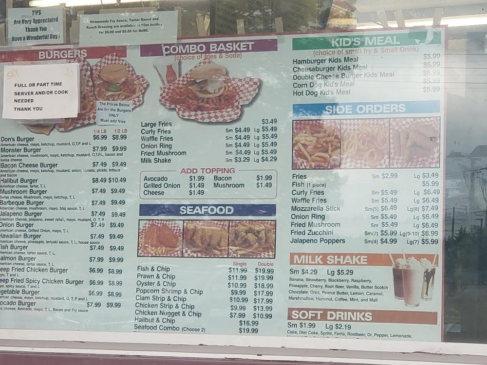 Don's Drive-In Menu image 2