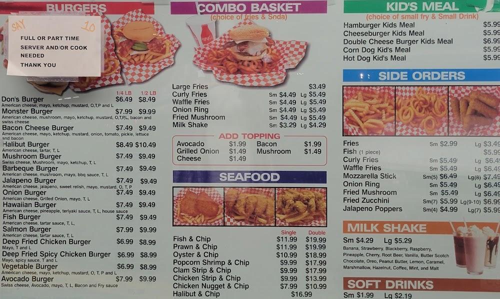 Don's Drive-In Menu image 3