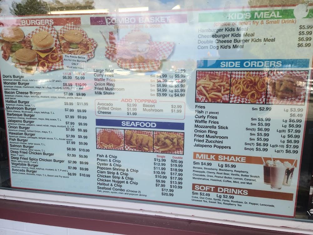 Don's Drive-In Menu image 4